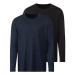 LIVERGY® Pánské triko s dlouhými rukávy (tmavě modrá / černá)