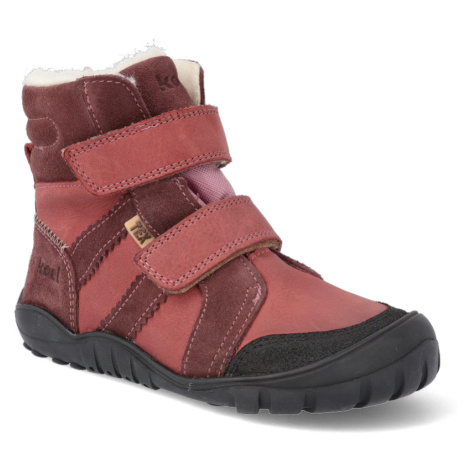 Barefoot dětské zimní boty Koel - Milo Hydro Tex růžové Koel4kids
