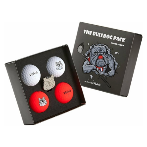 Volvik Bull Dog 4 Pack Golf Balls Plus Ball Marker
