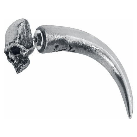 Alchemy Gothic Tomb Skull Horn náušnice stríbrná | Modio.cz