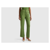 Benetton, Trousers In Sustainable Viscose Blend