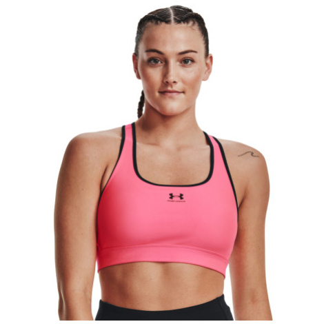 Kompresná podprsenka UNDER ARMOUR UA HeatGear Armour Mid Padless-PNK-1373865-653