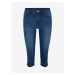Modré dámské tříčtvrteční slim fit kalhoty Tom Tailor - Dámské