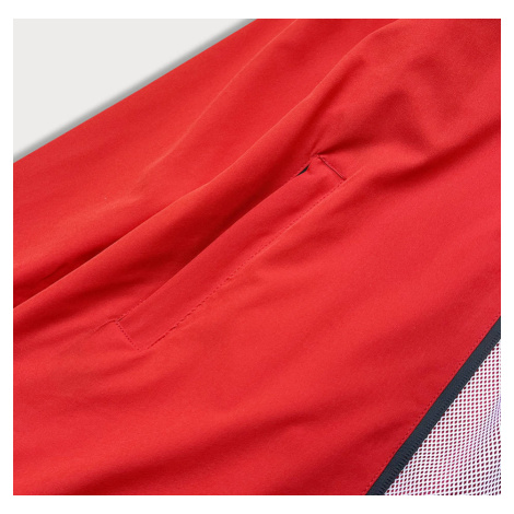Letní červená dámská bunda s podšívkou (HH036-5) J.STYLE
