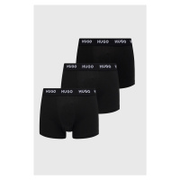 Boxerky HUGO (3-pack) pánské, černá barva, 50469786