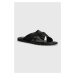 Kožené pantofle Paul&Shark pánské, černá barva, 24418012