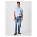 Světle modré pánské polo tričko Pepe Jeans Faren