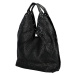 Nepřehlédnutelná dámská perforovaná koženková kabelka Briac, černá