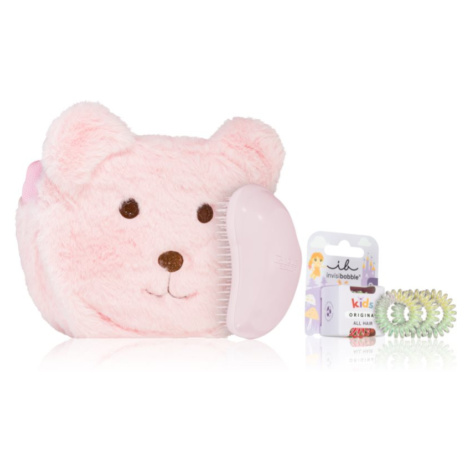 invisibobble Pink Teddy Xmas 2023 dárková sada pro děti 3 ks