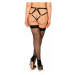 Jedinečné punčochy S818 stockings - Obsessive Černá