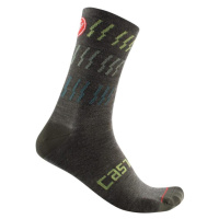 CASTELLI Cyklistické ponožky klasické - MID WINTER 18 - zelená