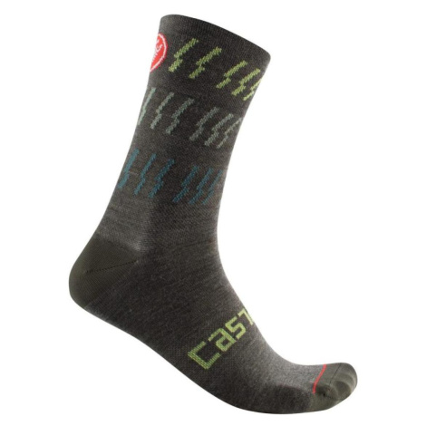 CASTELLI Cyklistické ponožky klasické - MID WINTER 18 - zelená