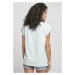 Ladies Color Melange Extended Shoulder Tee - aqua melange