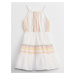 Bílé holčičí dětské šaty embr dress GAP