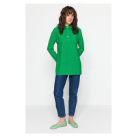 Trendyol Green Polo Neck Knitted Tunic