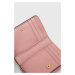 Kožená peněženka Tory Burch růžová barva