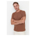 Trendyol Brown Basic Regular Fit Crew Neck Short Sleeve T-Shirt