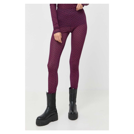 Fialové dámské legíny