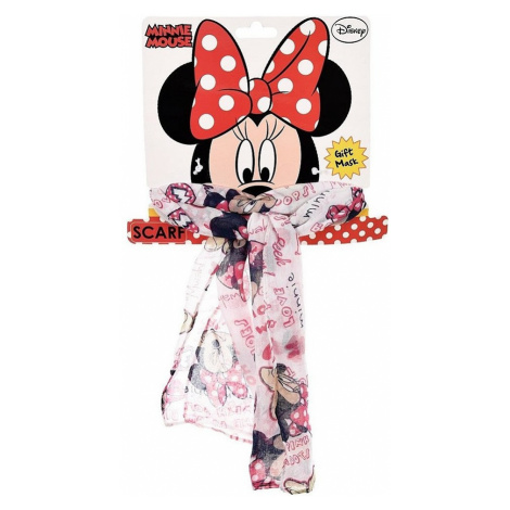 Disney minnie mouse dívčí bílo-růžový šátek