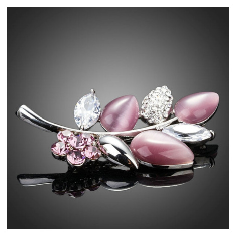 Francesca Petrucci Brož Swarovski Elements Amice B0015/CO Stříbrná