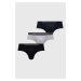 Bavlněné slipy Emporio Armani Underwear 3-pack tmavomodrá barva