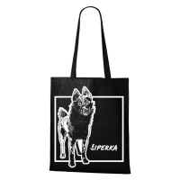 Plátěná nákupní taška s potiskem plemene Šiperka - pro milovníky psů