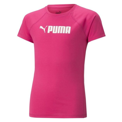 Puma FIT TEE Dívčí triko, růžová, velikost