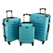 Rogal Světlotyrkysový skořepinový cestovní kufr "Premium" - M (35l), L (65l), XL (100l)