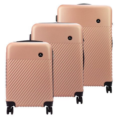 Sada cestovních kufrů Pierre Cardin MED09 x3 Z růžová