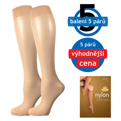 Lady B Nylon 20 Den Silonové podkolenky - 5 párů BM000000615800100110 camel UNI