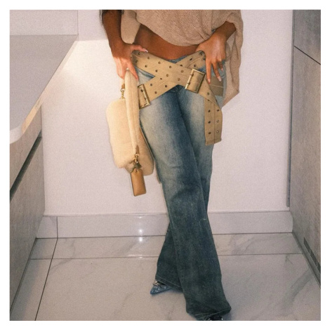 Vintážní džíny se širokými nohavicemi GRAPH FASHION
