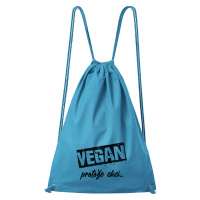 DOBRÝ TRIKO Bavlněný batoh Vegan, protože chci Barva: Tyrkysová