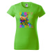 DOBRÝ TRIKO Dámské tričko s potiskem Party animal Barva: Středně zelená