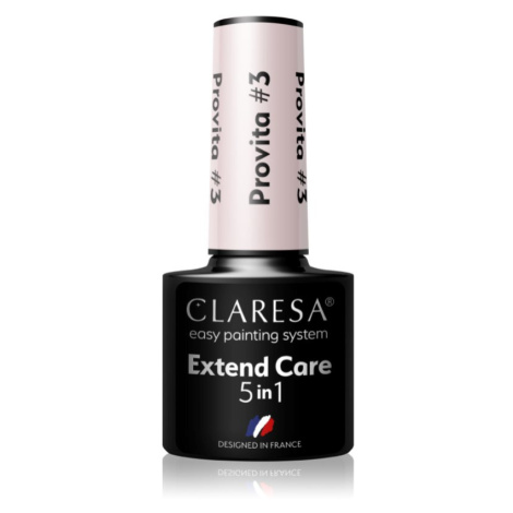 Claresa Extend Care 5 in 1 Provita podkladový lak pro gelové nehty s regeneračním účinkem odstín