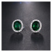 Sisi Jewelry Náušnice Swarovski Elements Sophie Smaragd E1292-ET-G210(6) Zelená