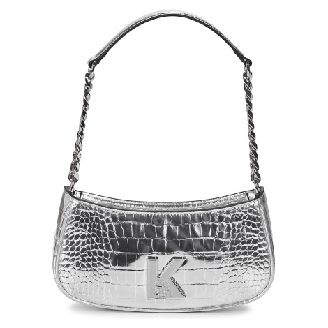 Karl Lagerfeld K/KAMEO SHOULDERBAG CROC Stříbrná