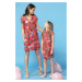 Tessita- Prosta sukienka na lato MMM34 (zygzak różowy, 46 (3XL)) MiniMom