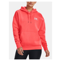 Under Armour Mikina Essential Fleece Hoodie-RED - Dámské