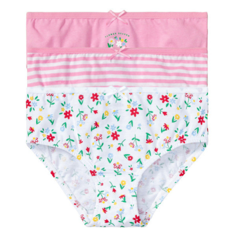 lupilu® Dívčí kalhotky s BIO bavlnou, 3 kusy (bílá / světle růžová)