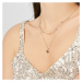 GRACE Silver Jewellery Dvojitý stříbrný náhrdelník Isabelle - stříbro 925/1000, srdce NH-BSN168/