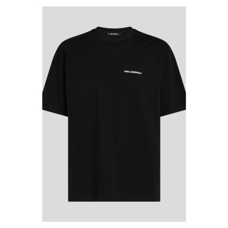 Tričko karl lagerfeld t-shirt w/ side tape black