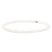 Gaura Pearls Perlový náhrdelník Scutesa - sladkovodní perla, stříbro 925/1000 FBW39 45 cm Bílá