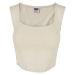 Ladies Short Corsage Top - whitesand