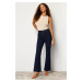 Trendyol Blue Iron-On Trace Flare High Waist Jeans