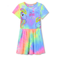 Dívčí šaty KUGO CS1063, duhová světlejší Barva: Mix barev