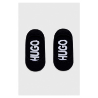 Ponožky HUGO 2-pack dámské, černá barva, 50491526