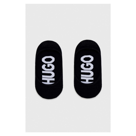 Ponožky HUGO 2-pack dámské, černá barva, 50491526 Hugo Boss