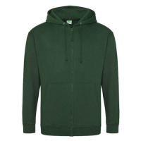 Just Hoods Pánská mikina na zip JH050 Bottle Green