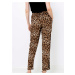Béžové kalhoty s leopardím vzorem CAMAIEU