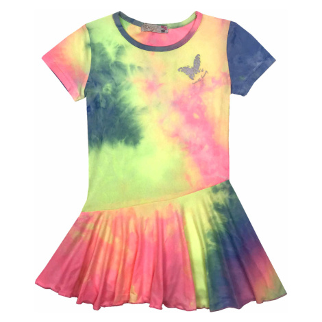 Dívčí šaty - KUGO BS3286, duhová Barva: Vzor 1